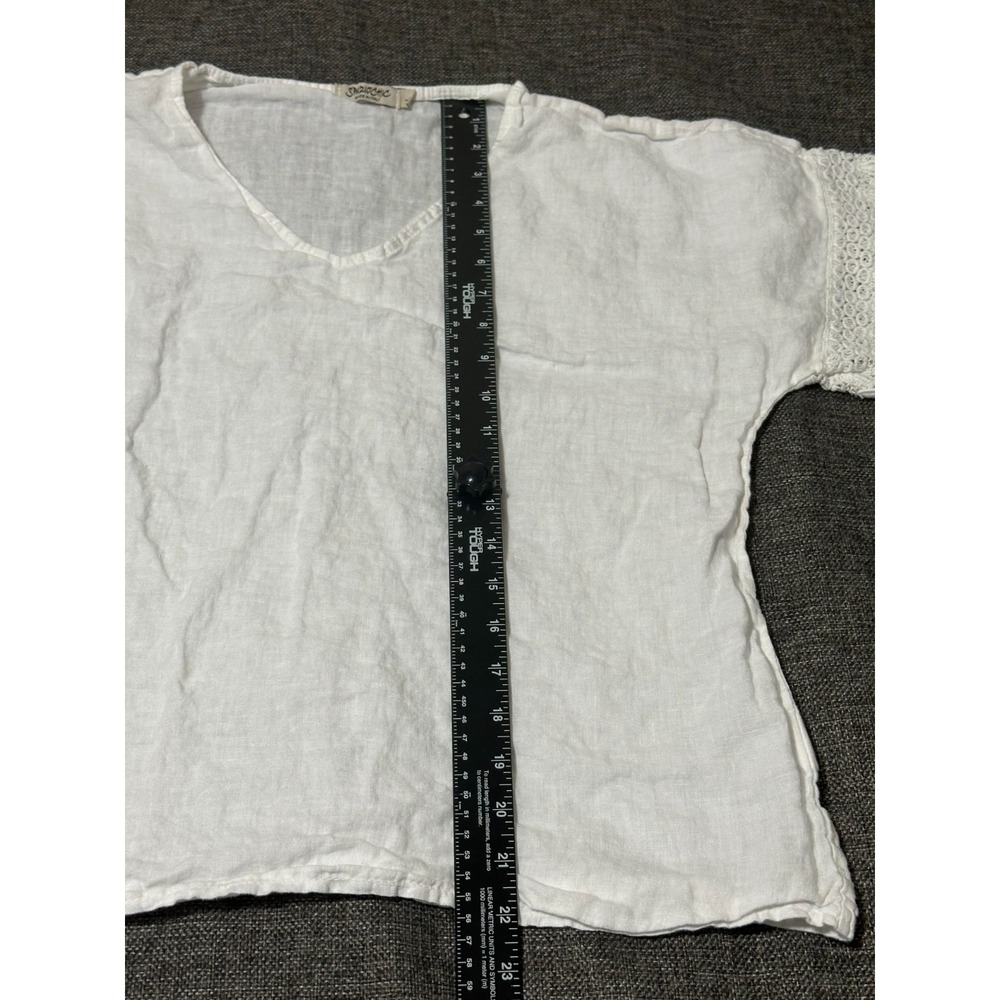 Spaziochic‎ Women's L Short Sleeve V Neck Blouse - Picture 2 of 6